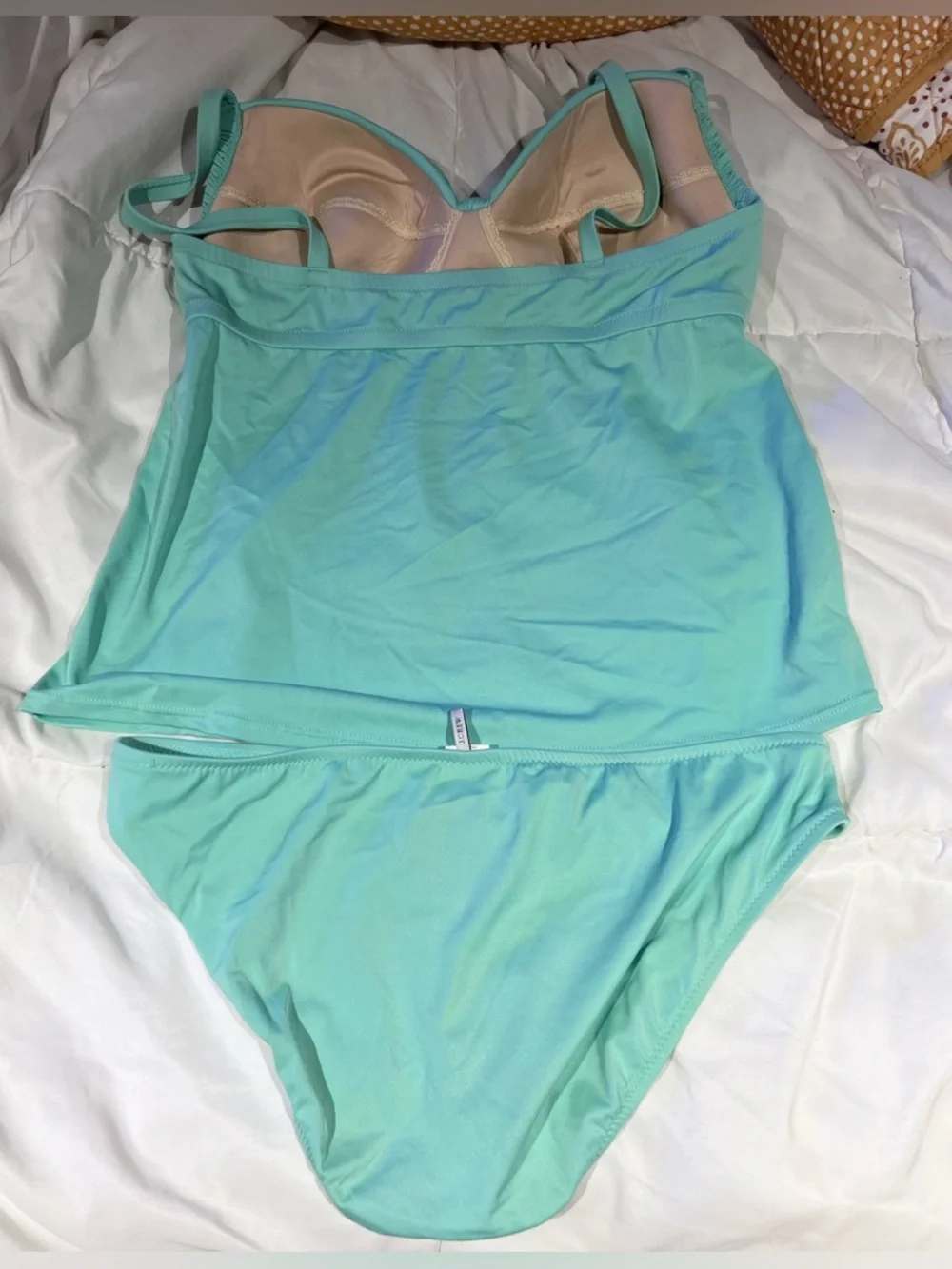 J. Crew Mint Green Tankini with Matching Mid-Rise Bikini Bottom - Picture 4 of 4